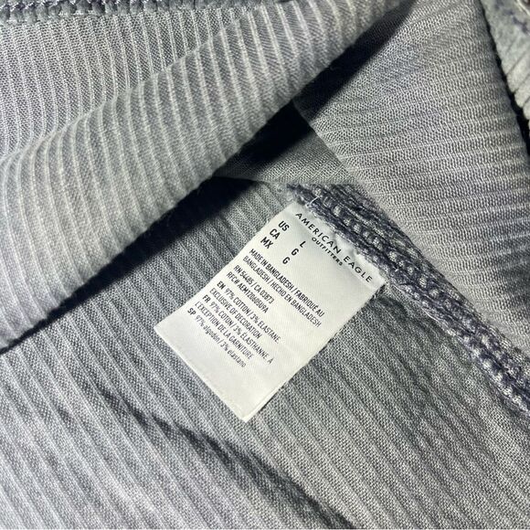 NWT American Eagle Outfitters Corduroy Overall Dress Charcoal Gray - Picture 7 of 7